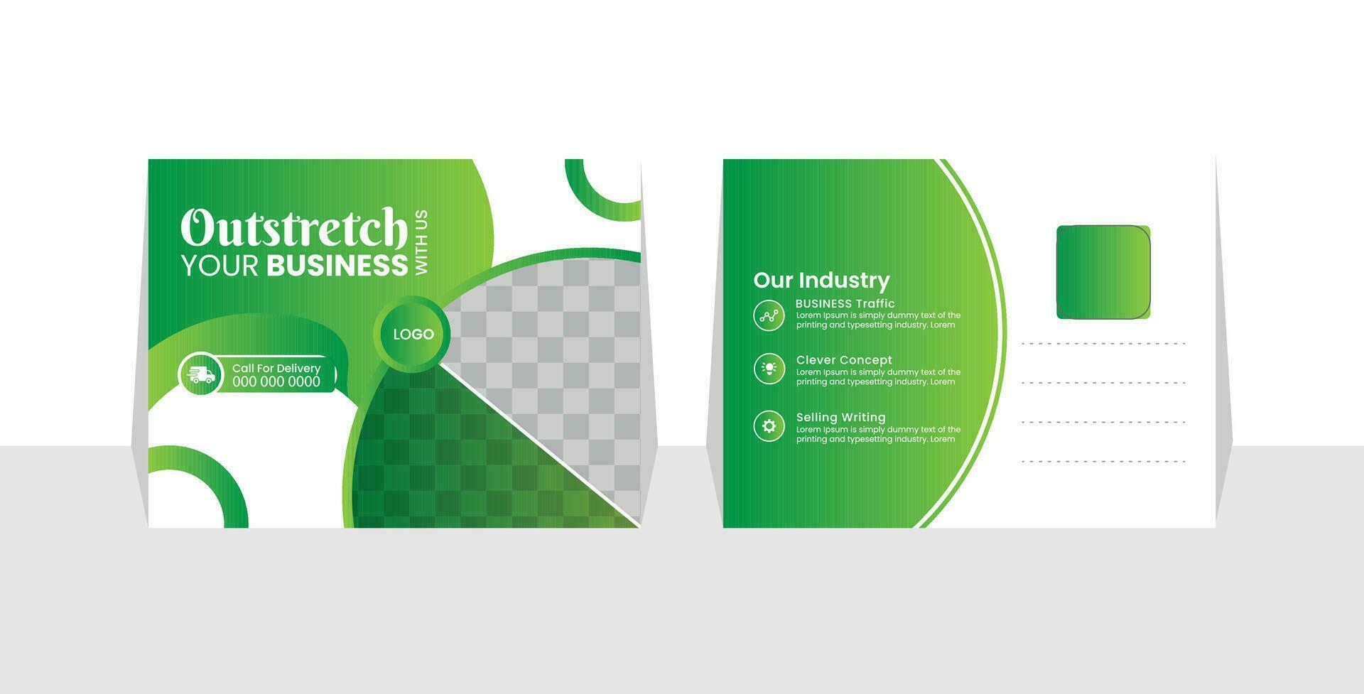 Corporate postcard design template. amazing and modern postcard design. stylish corporate postcard design vector