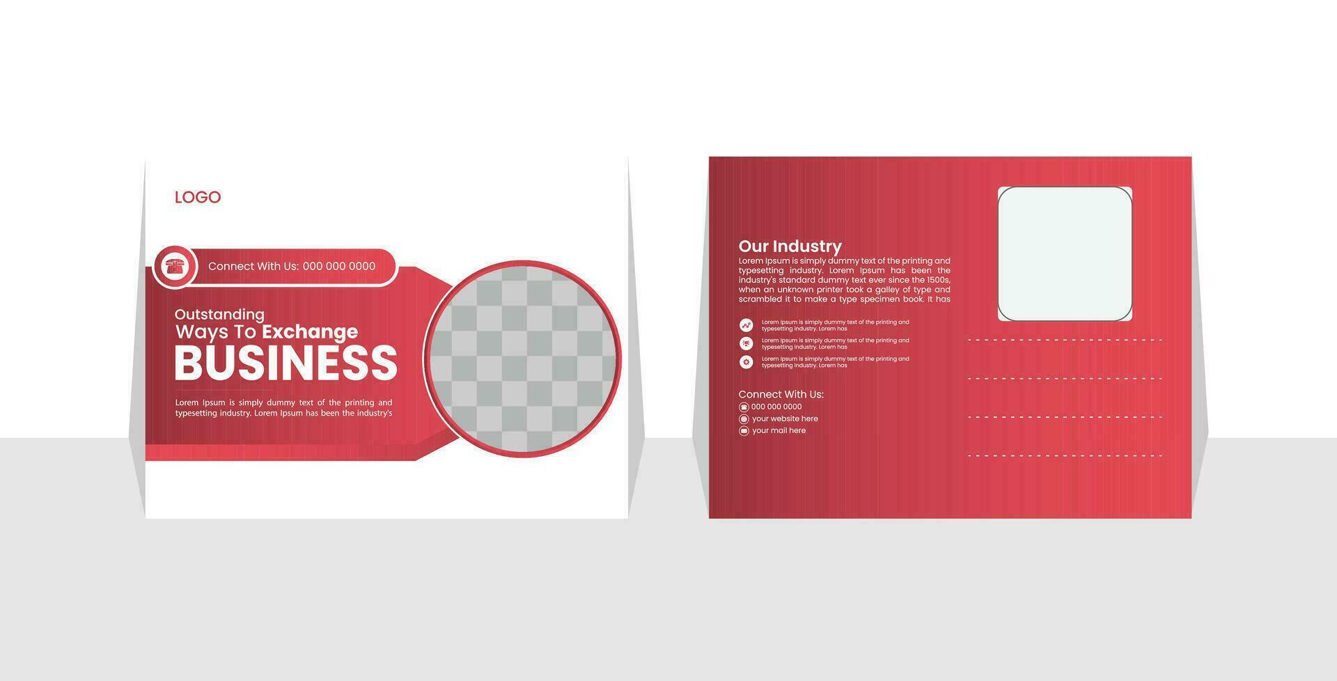 Corporate postcard design template. amazing and modern postcard design. stylish corporate postcard design vector