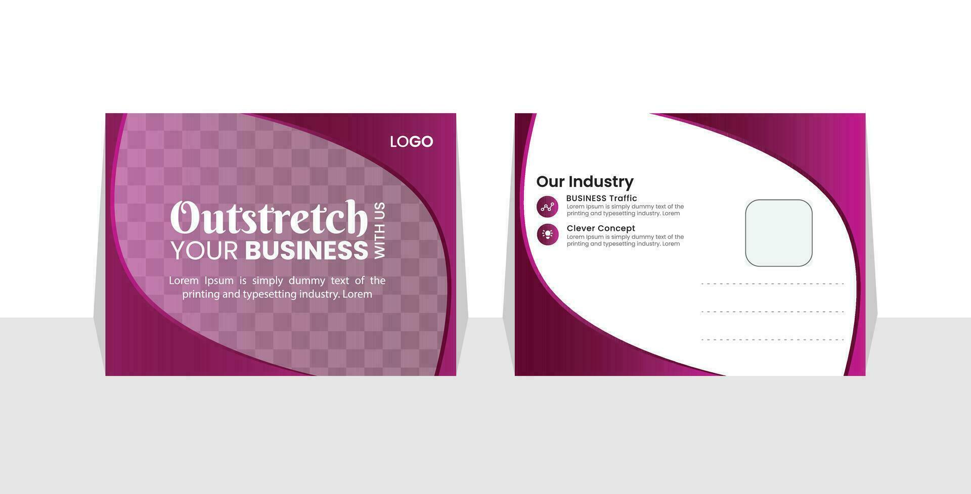 Corporate postcard design template. amazing and modern postcard design. stylish corporate postcard design vector