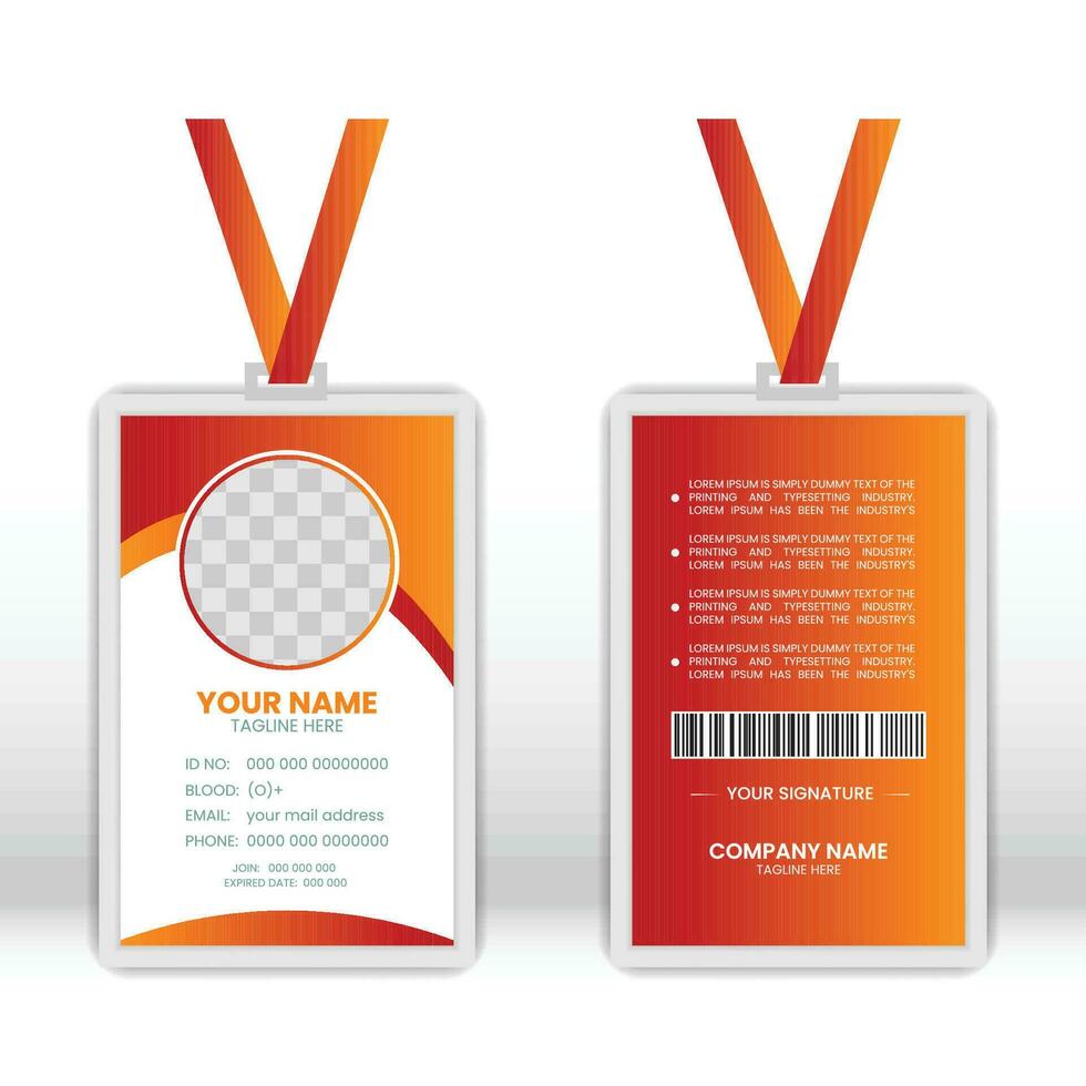 ID Card Template .Office Id card. Employee Id card for your company vector