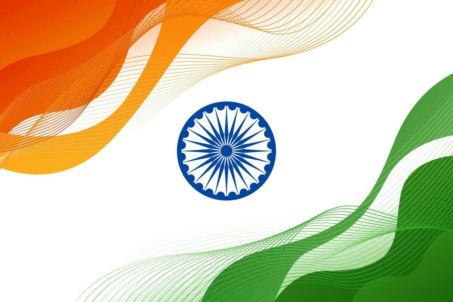 illustration of abstract tricolor indian independence day