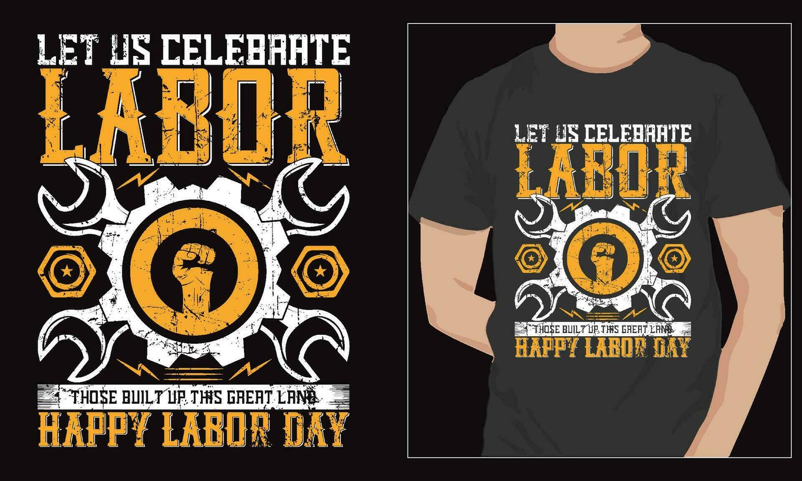 Celebrate happy labor day typography t shirt design vector