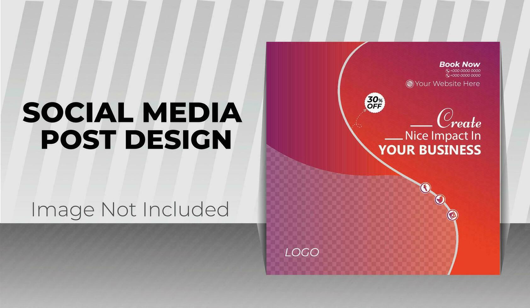 new business social media post design vector