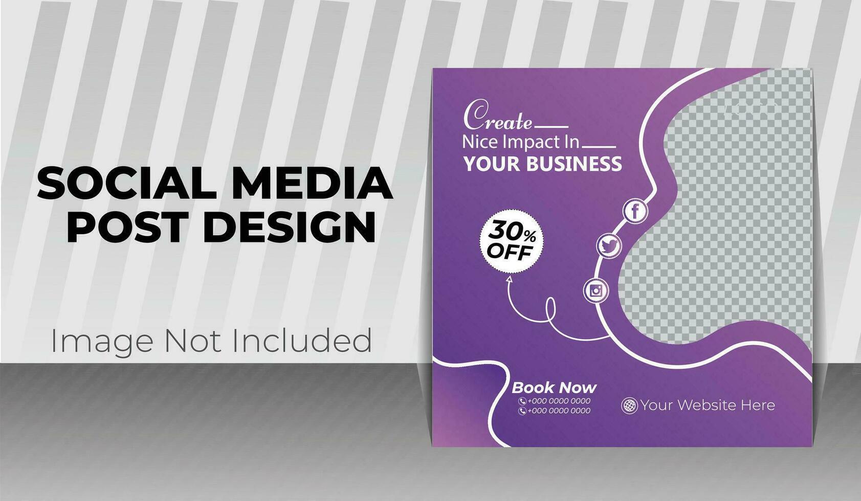 new business social media post design vector