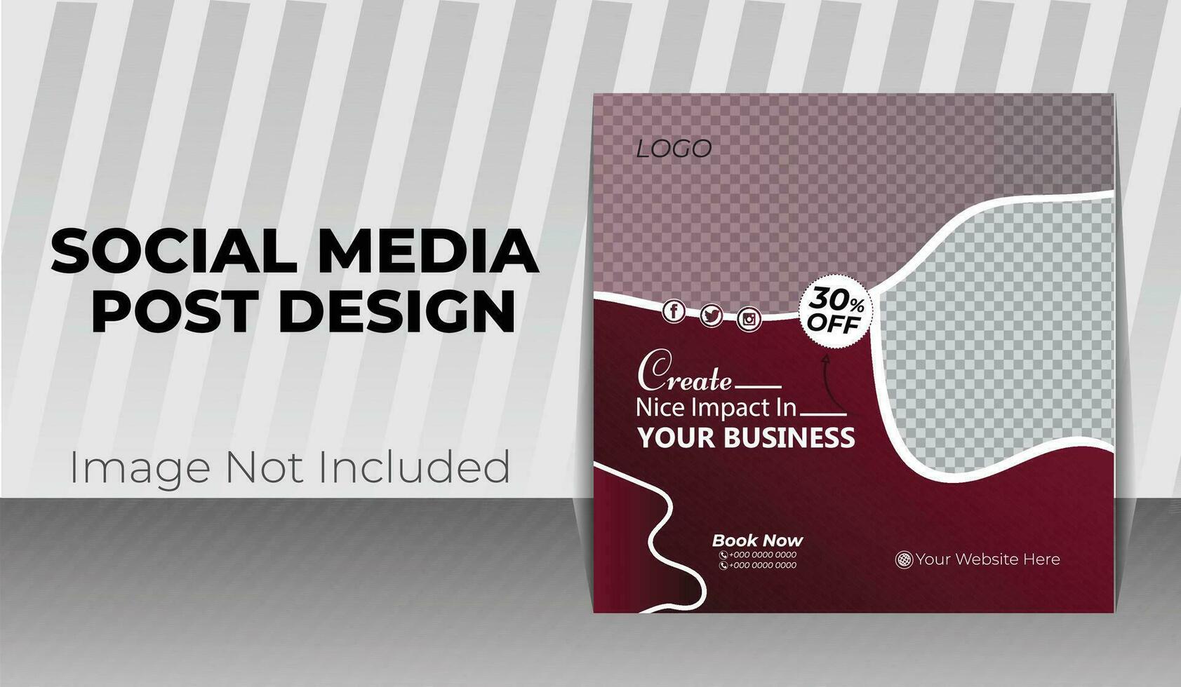 new business social media post design vector