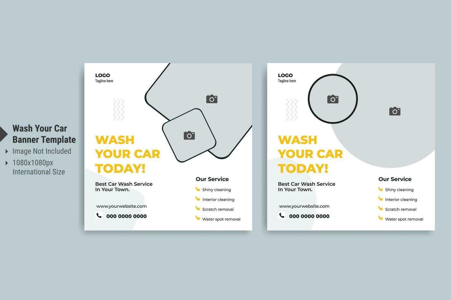 A Car Wash And Servicing Banner Template For Social Media vector