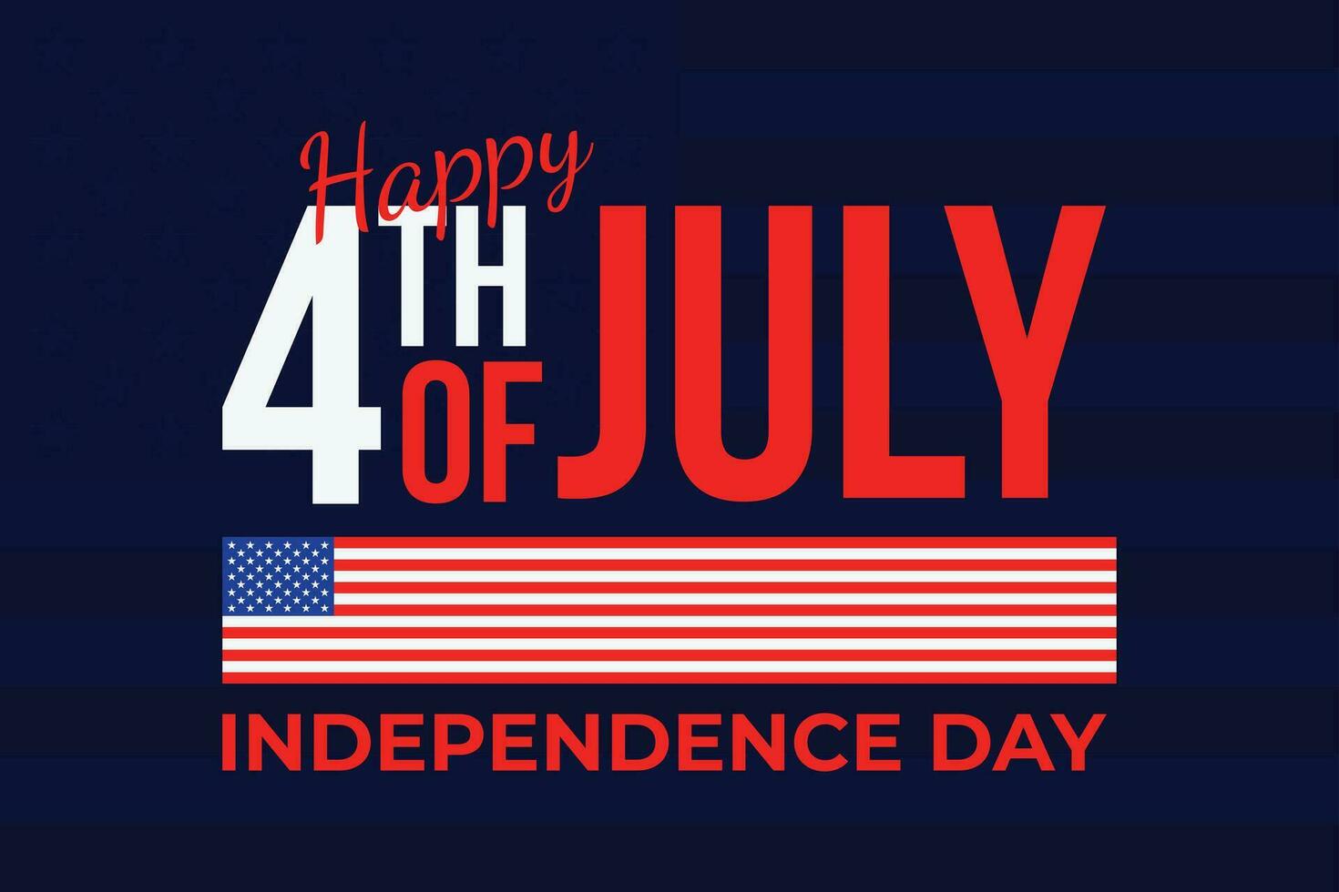 Happy July 4th Independence Day for United States of America vector