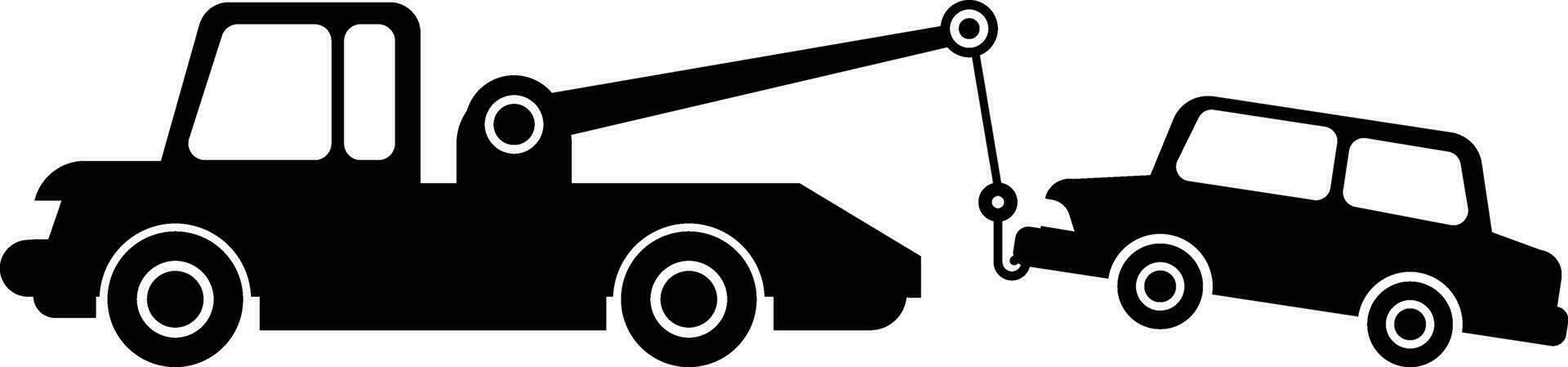 Car Towing Truck Icon. Car Tow Truck vector