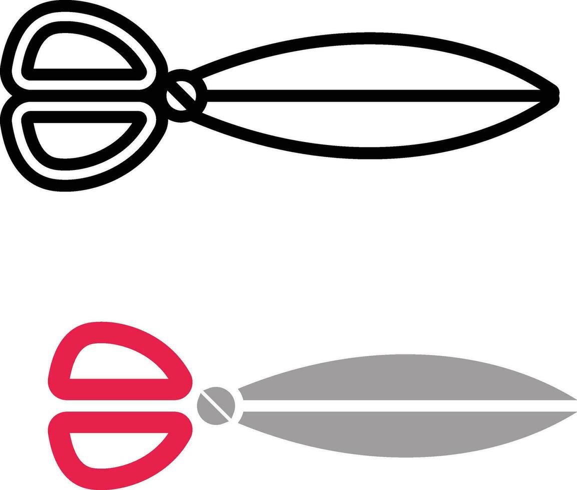 corte tijeras línea icono ilustración vector