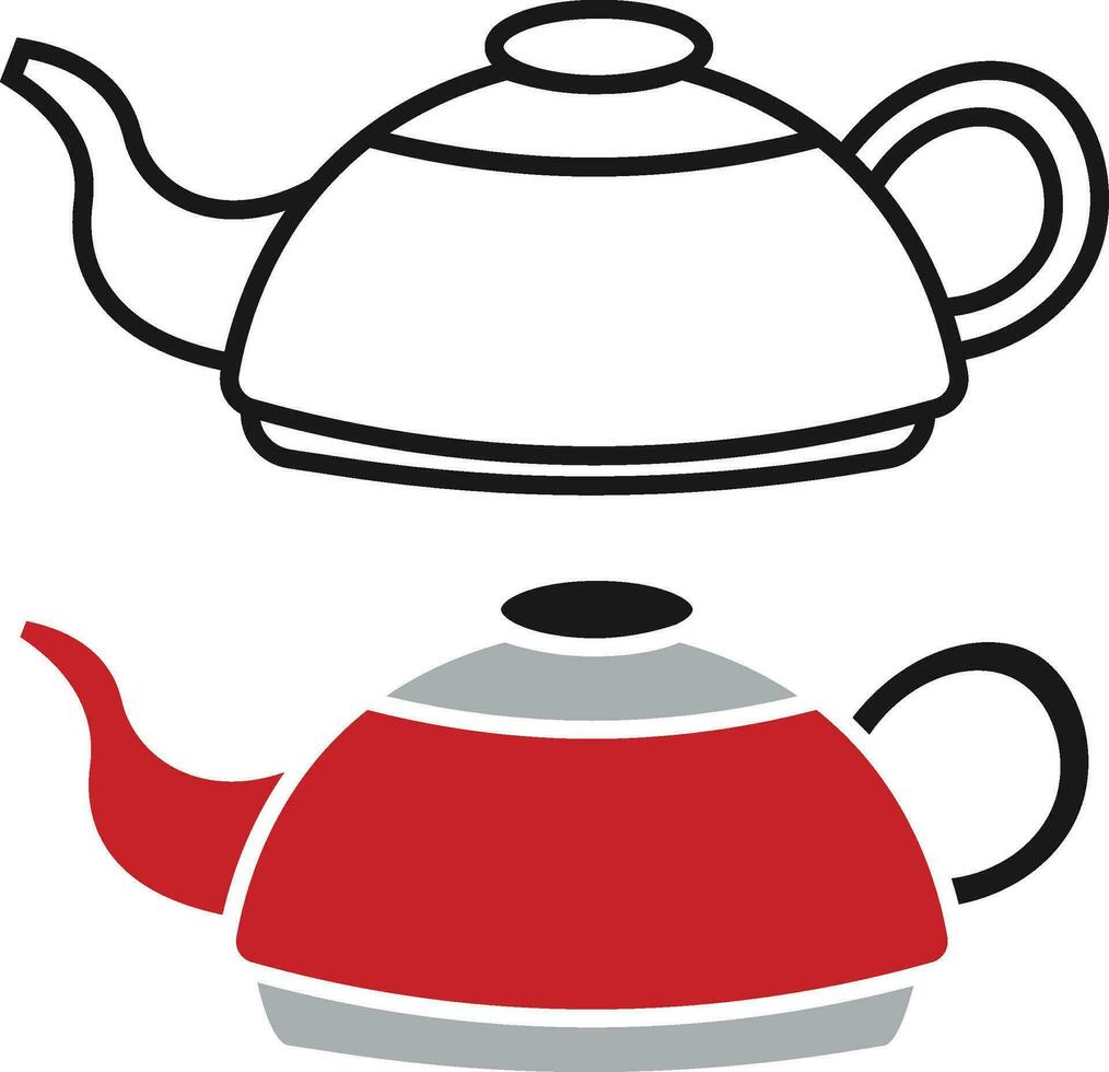 Teapot, Kettle Line Icons Illustration 25410784 Vector Art at Vecteezy