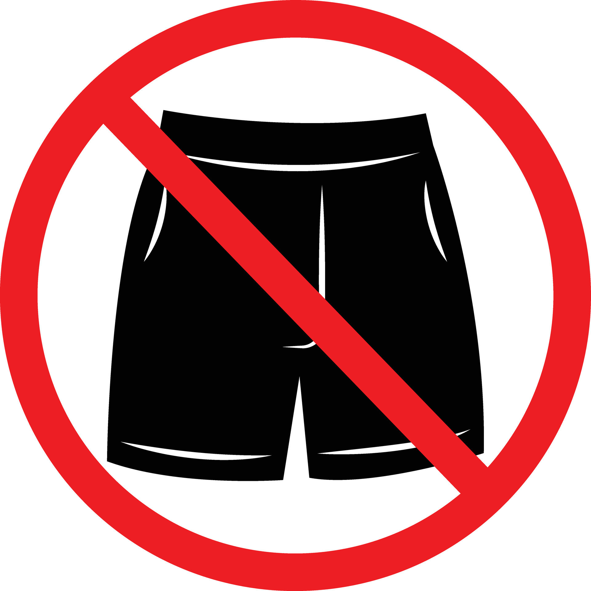 No Short Pants Icon. Prohibition Sign 25410794 Vector Art at Vecteezy