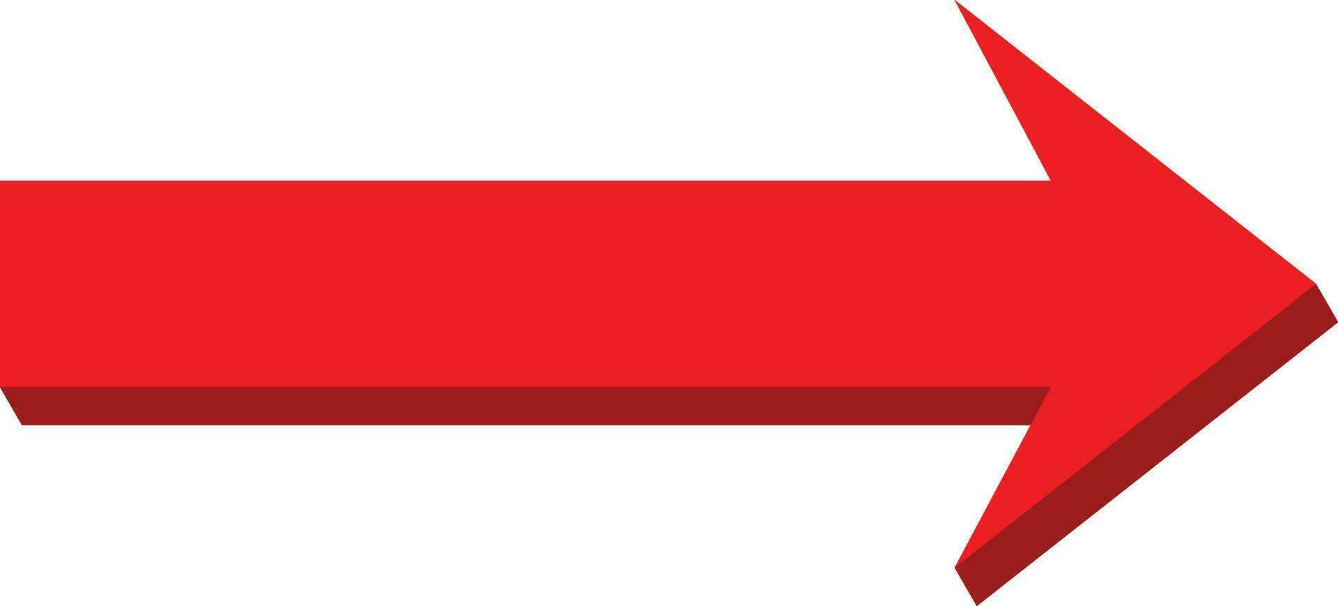 Red 3D Pointing Arrow Illustration vector