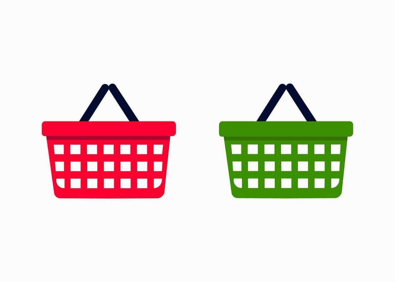 Grocery basket icons set. Shopping Basket. vector
