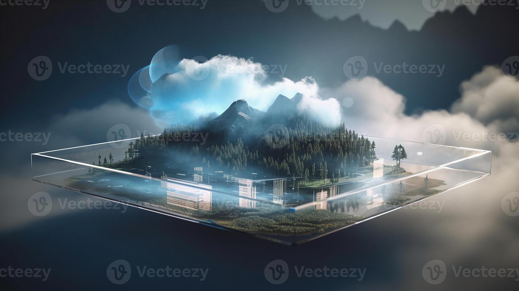 Cloud technology background photo