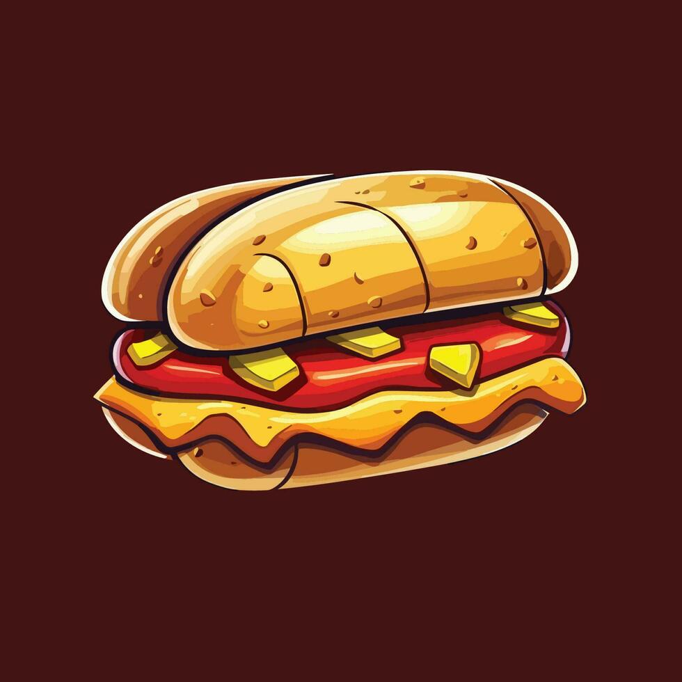 delicious hotdog vector