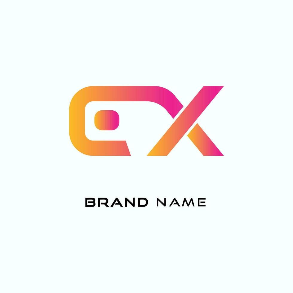 EX letter logo design modern and creative vector