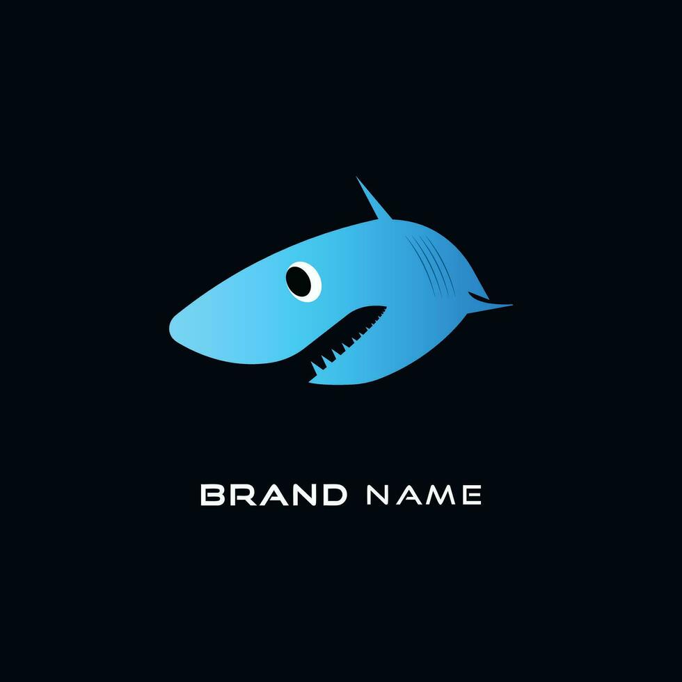 Shark icon logo design modern and creative vector