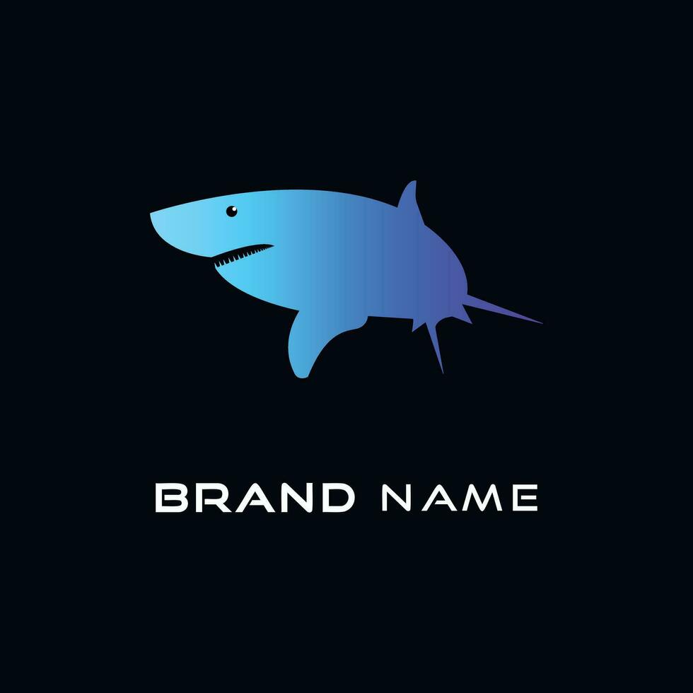 Shark icon logo design modern and creative vector