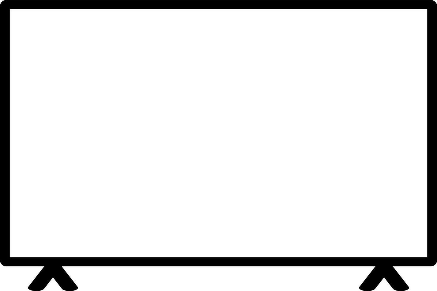 Blank modern tv screen template vector