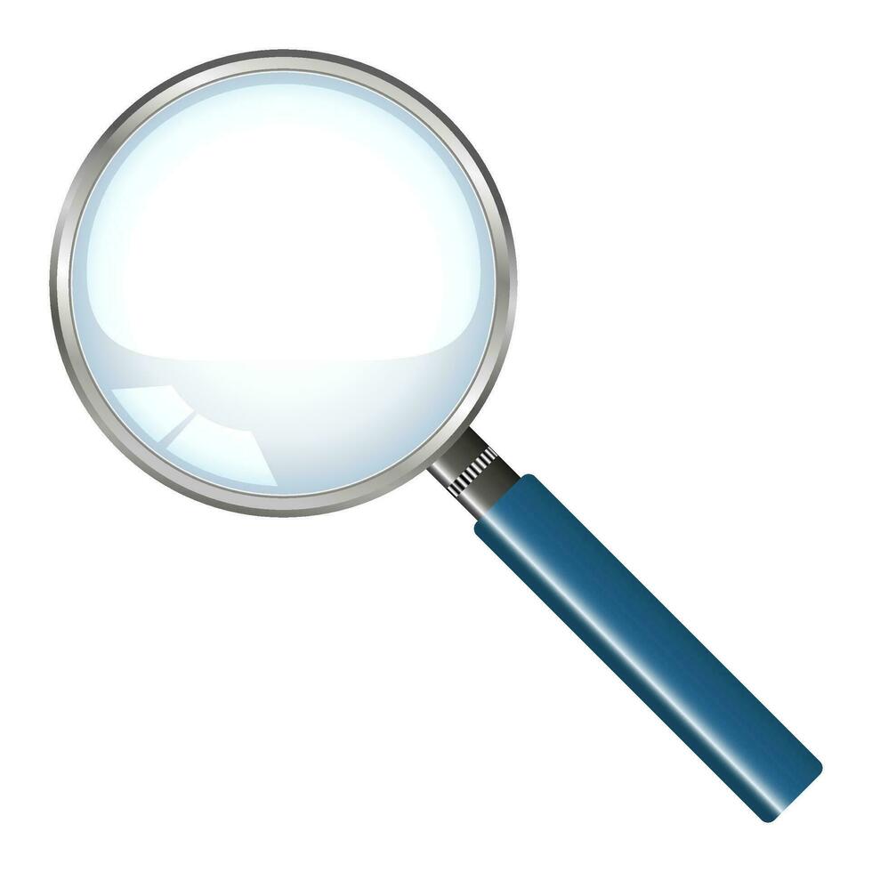 Magnifying glass with a handle vector