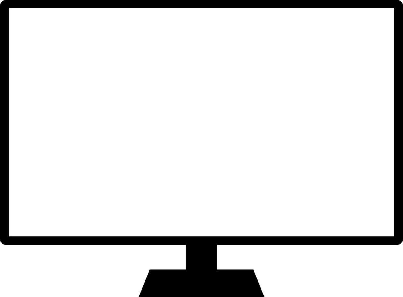 Blank modern tv screen template vector