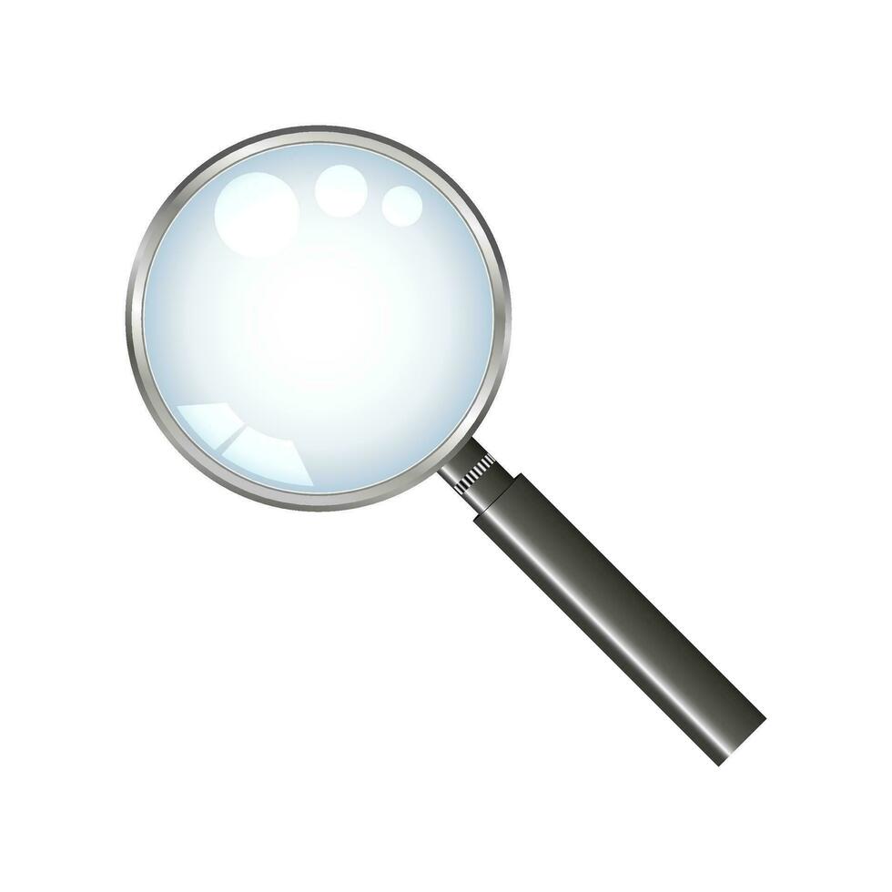 Magnifying glass with a handle vector