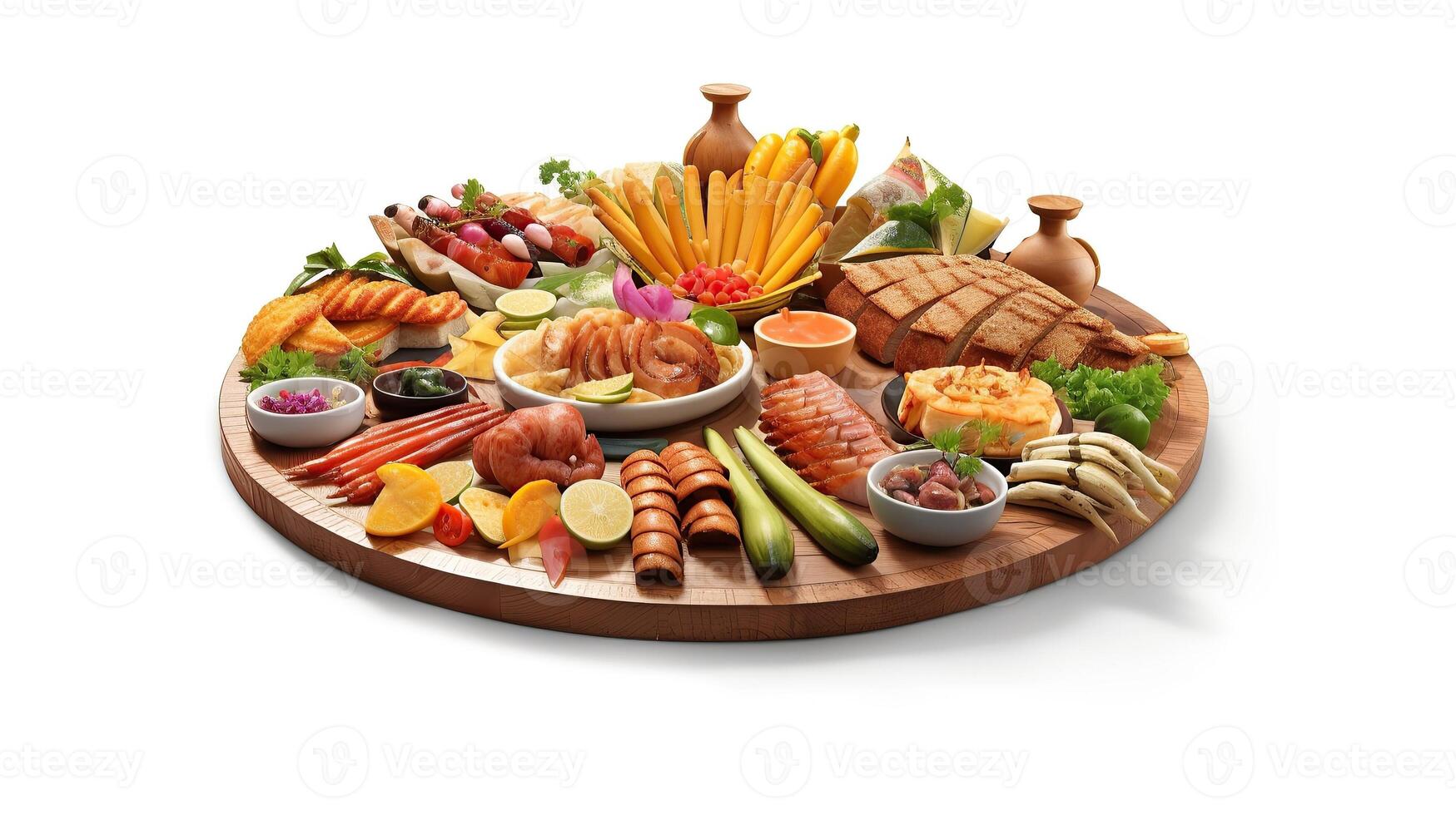 Photo Food fruit and vegetable 3d white background