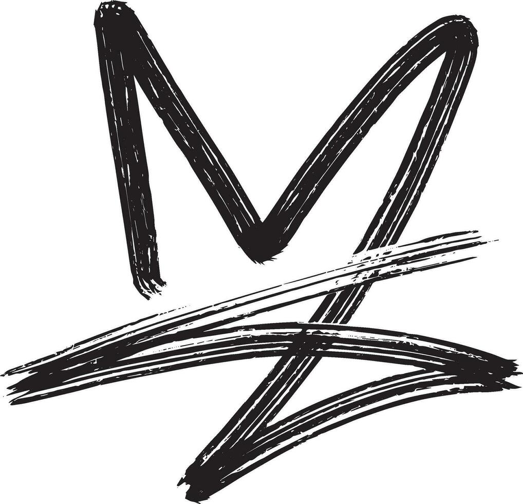 black grungy brush stroke on white background vector