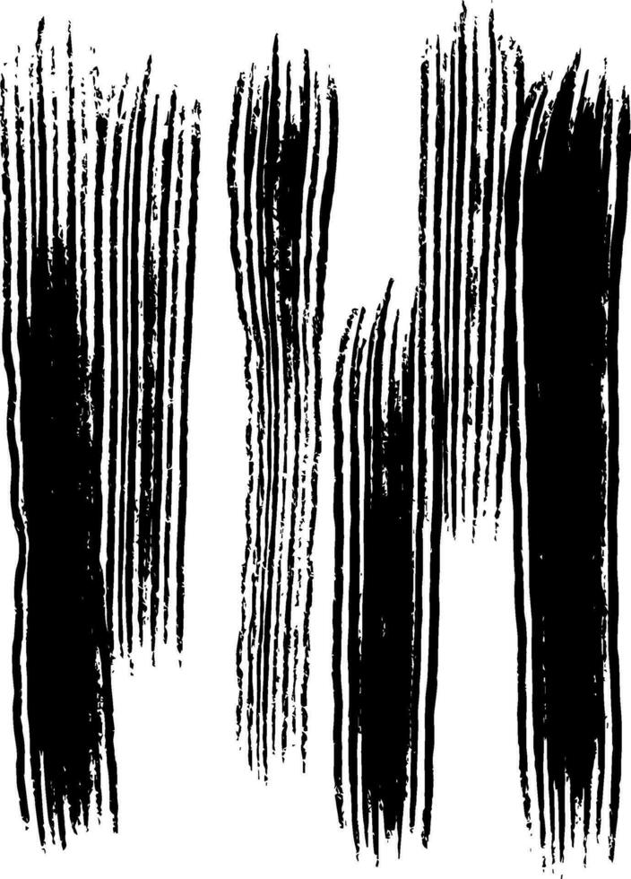 black grungy brush stroke on white background vector
