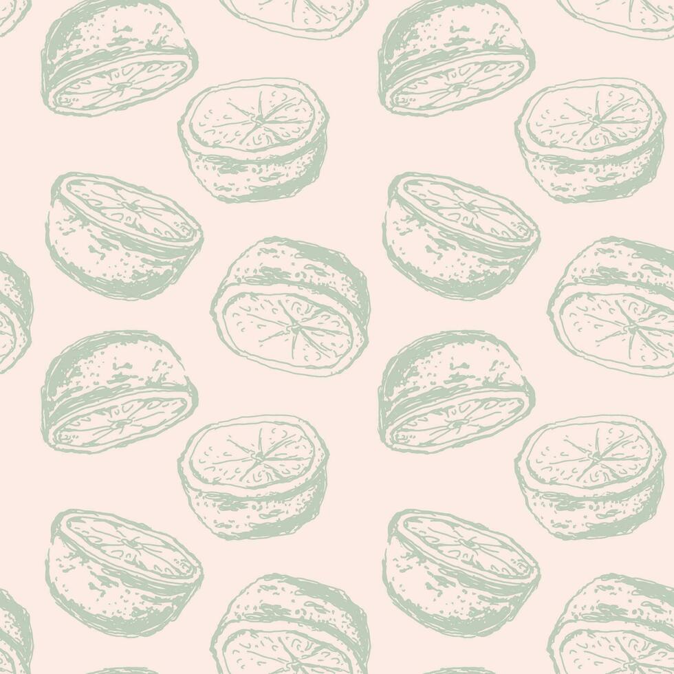 Vintage pattern with orange for decorative design. Fabric print. vector
