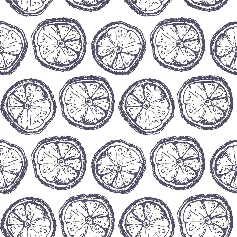 Vintage pattern with orange for decorative design. Fabric print. vector