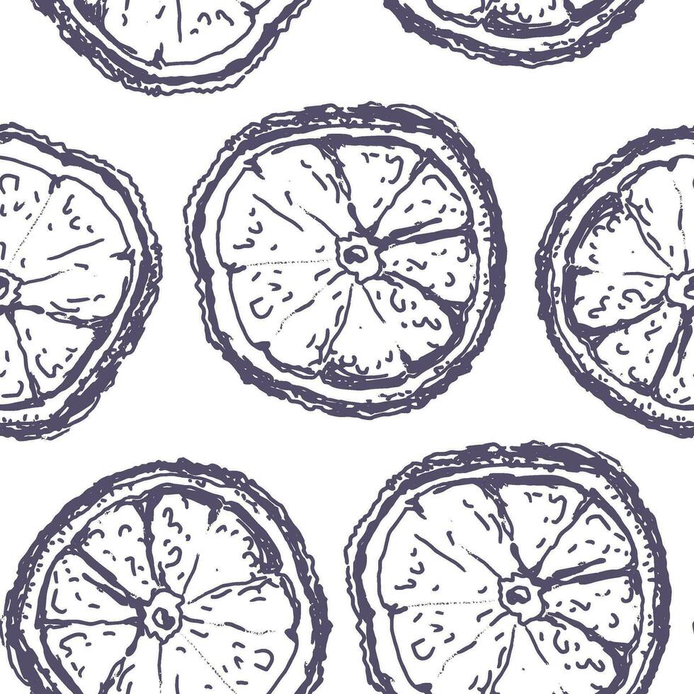 Vintage pattern with orange for decorative design. Fabric print. vector