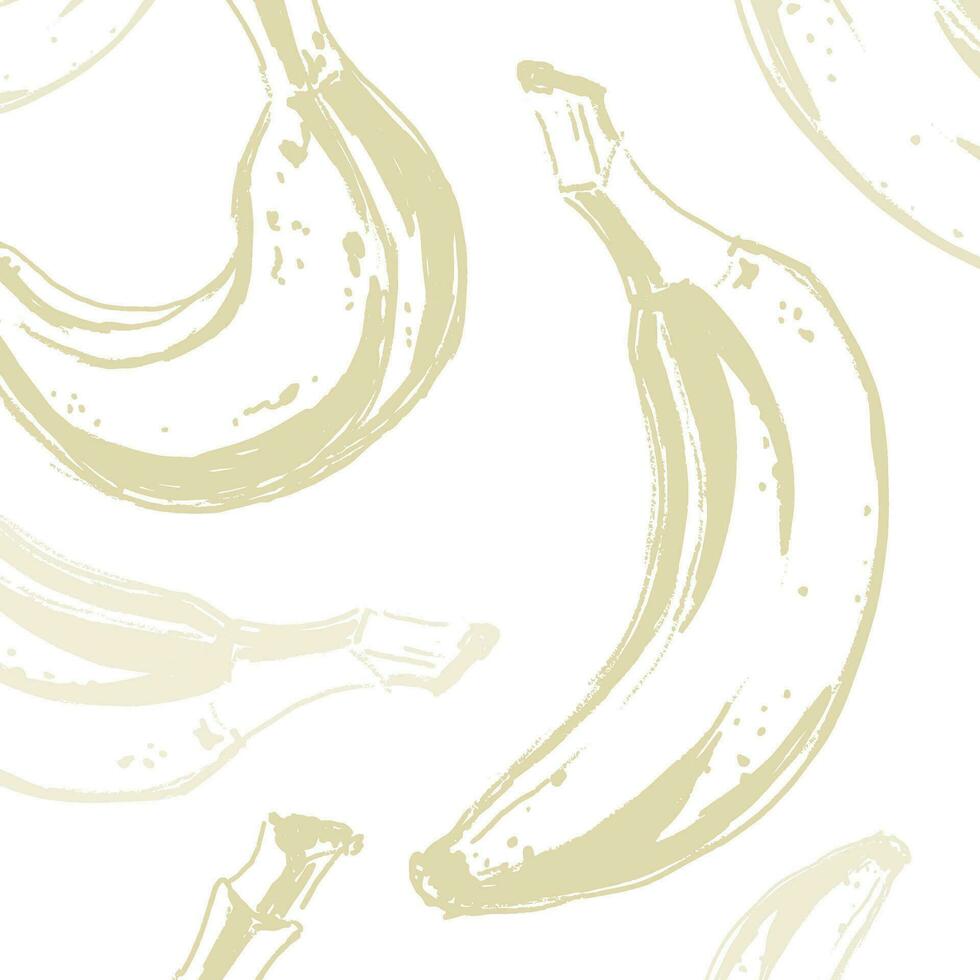 banana in sketch style, poster design. vector