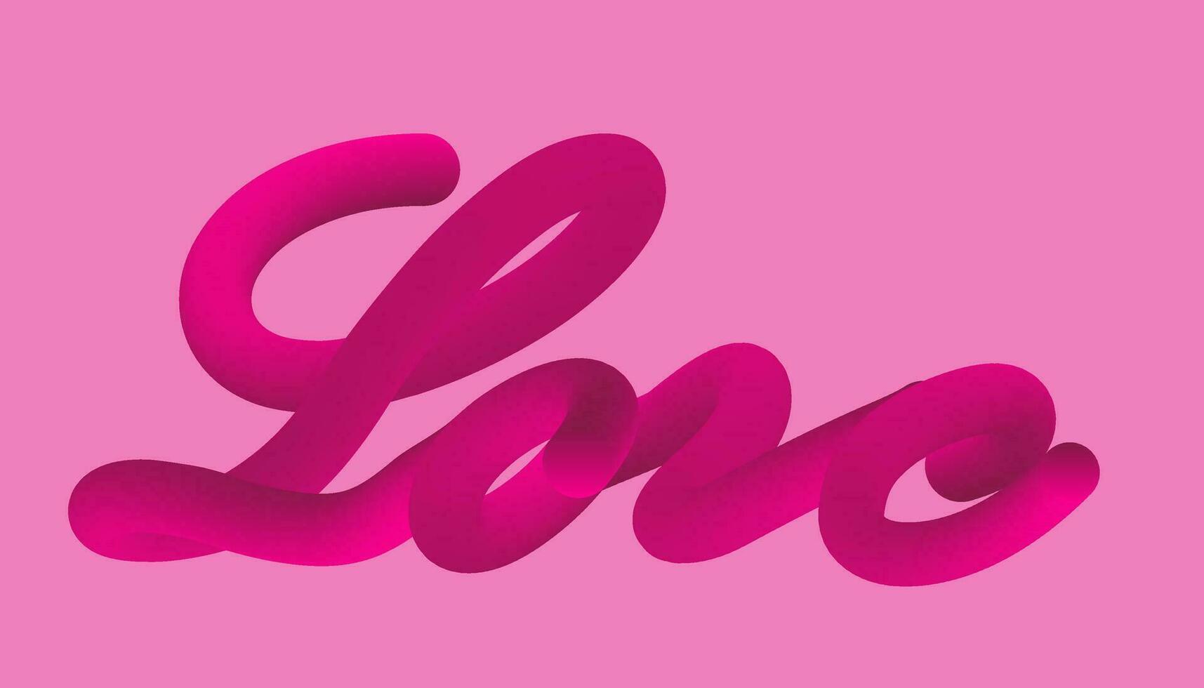 Love 3d Text Effect vector