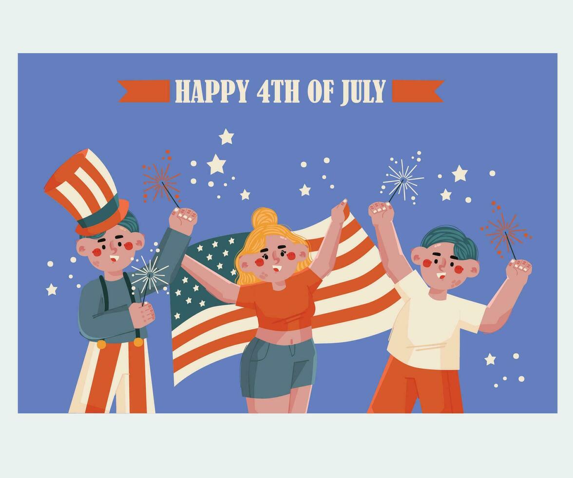 4th July Background Illustration vector