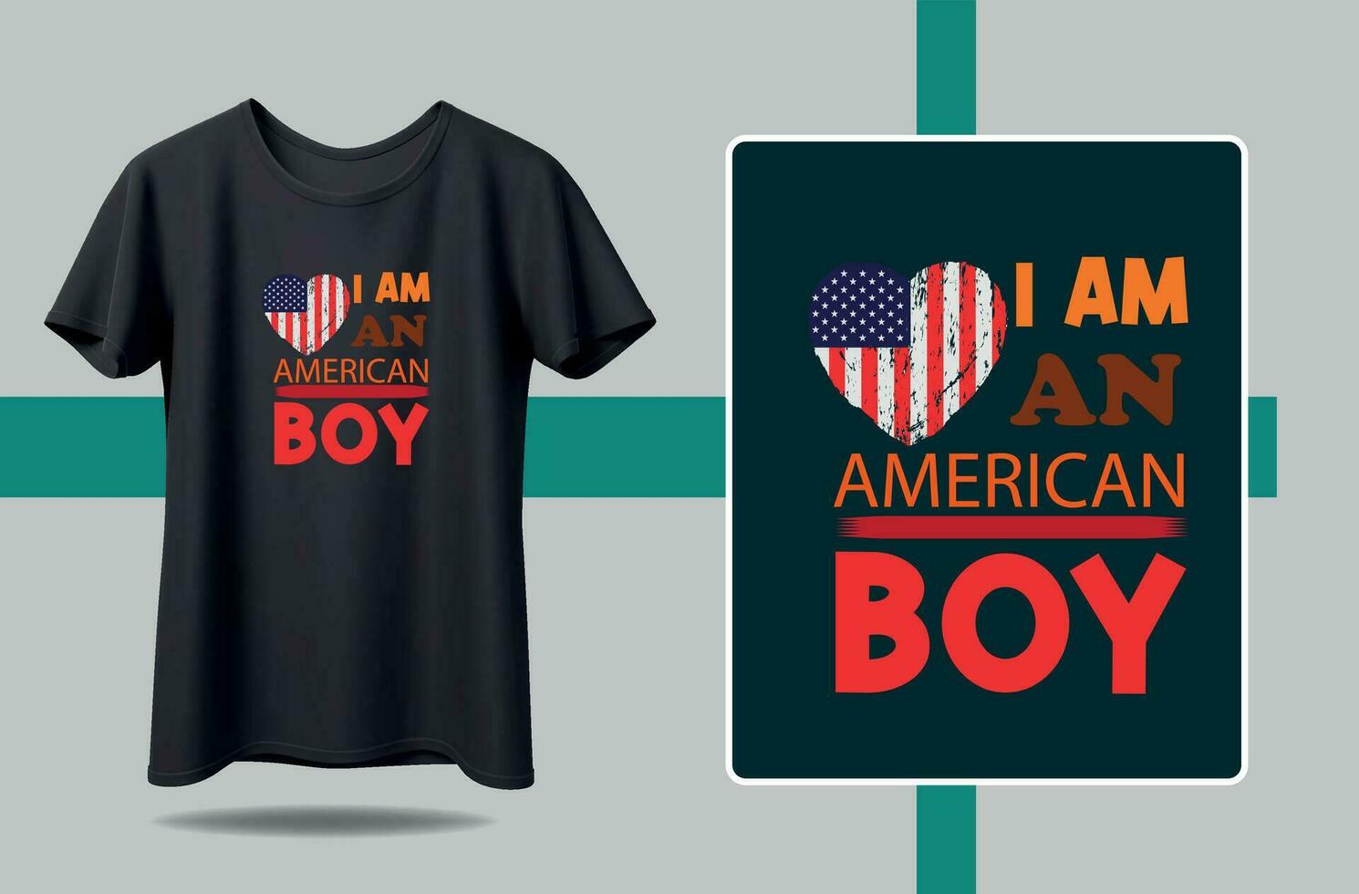 I am an American boy vector