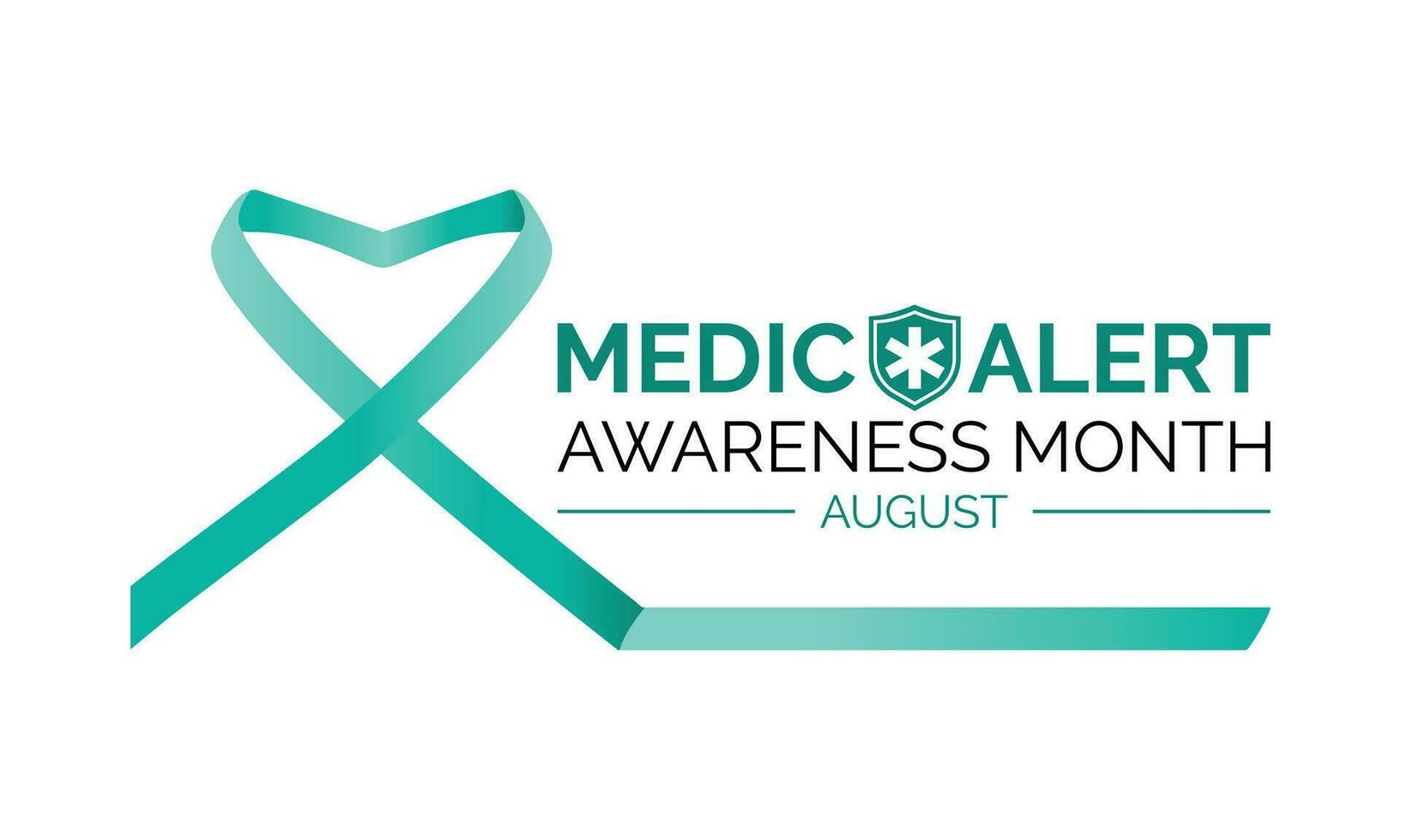 Medic Alert Awareness Month August . Celebration in United States. Poster, greeting card, banner and background design. vector