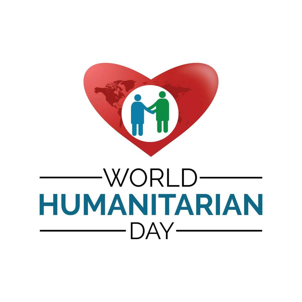 World Humanitarian day observed each year on August 19th.Banner poster design template. vector