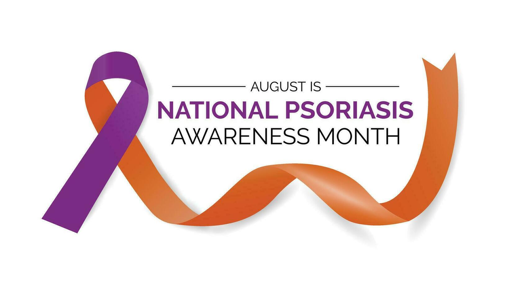 Psoriasis Awareness Month observed in AUGUST.  Poster  and banner design template. vector