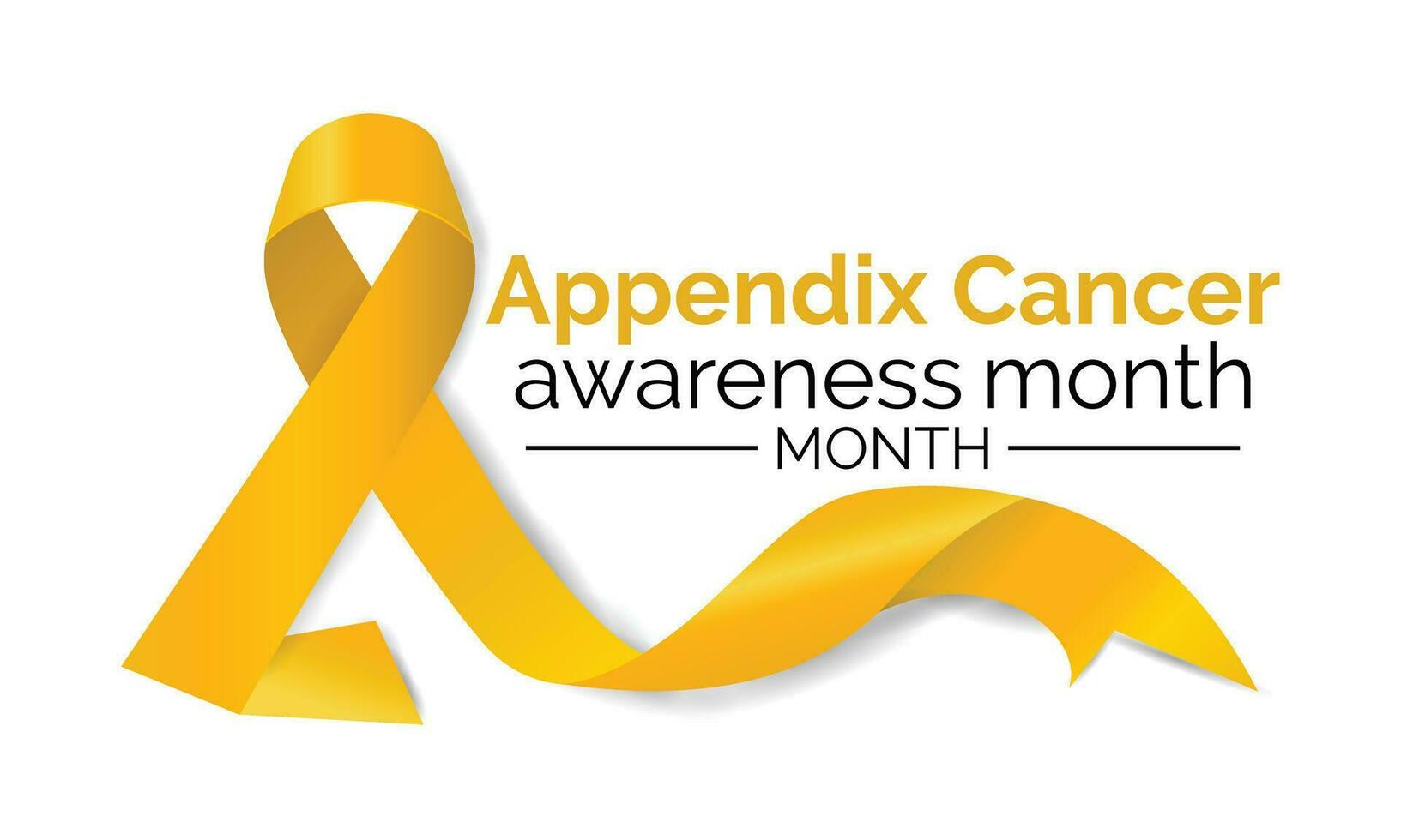 Appendix cancer awareness month. Calligraphy Poster Design. White background vector