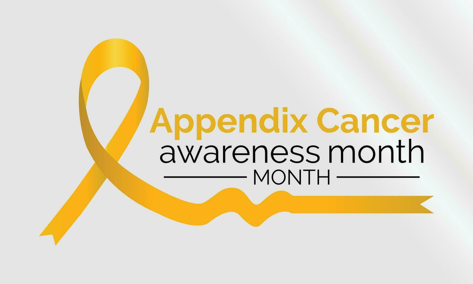 Appendix cancer awareness month. Calligraphy Poster Design. White background vector