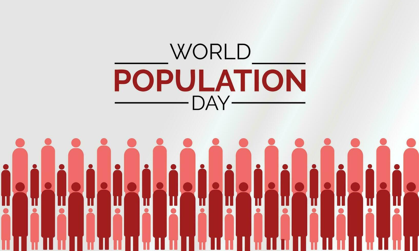 World Population day Greeting-11 july . Banner or poster design. Typography logo and  population day concept. vector