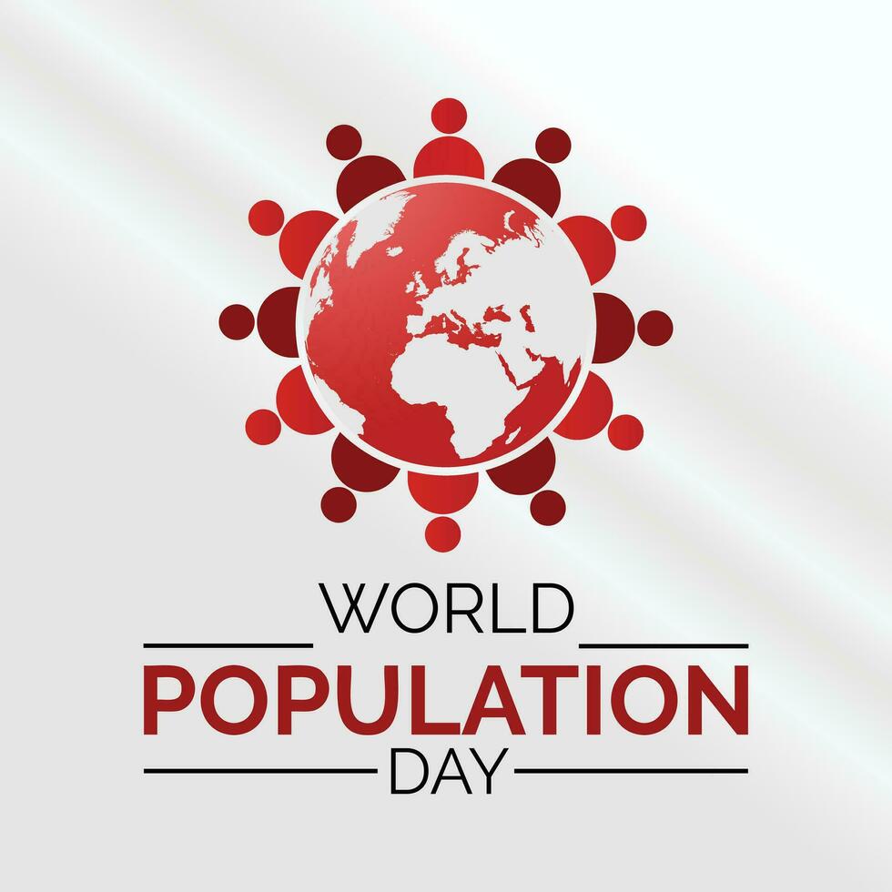 World Population day Greeting-11 july . Banner or poster design. Typography logo and  population day concept. vector