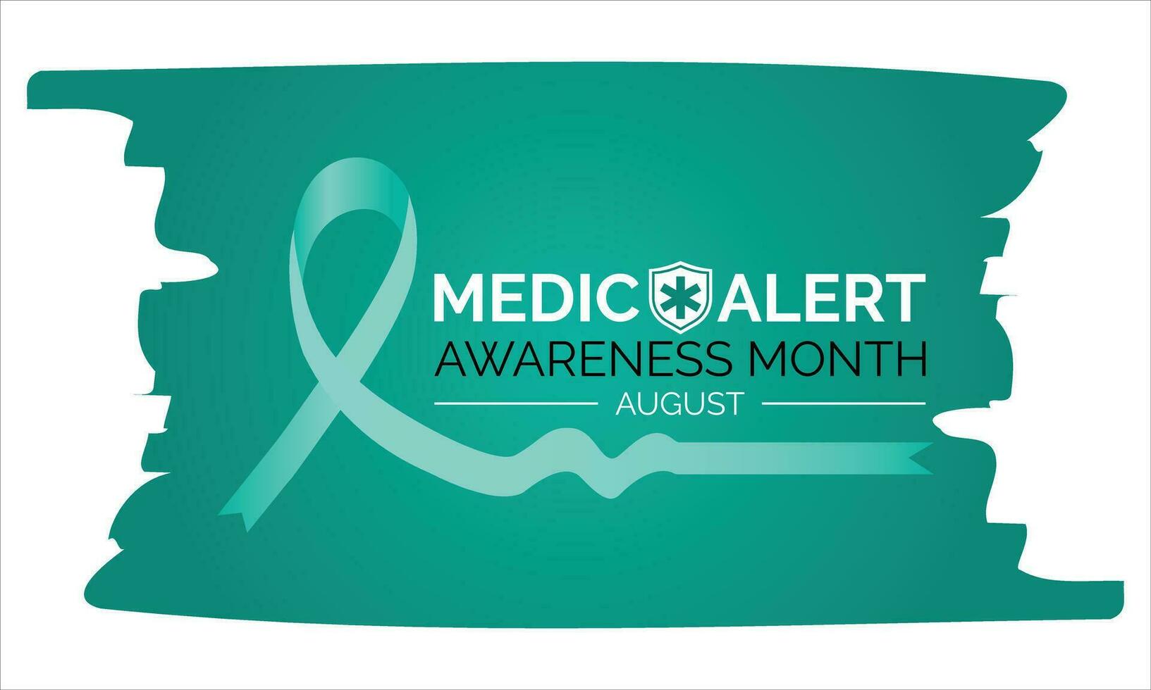 Medic Alert Awareness Month August . Celebration in United States. Poster, greeting card, banner and background design. vector