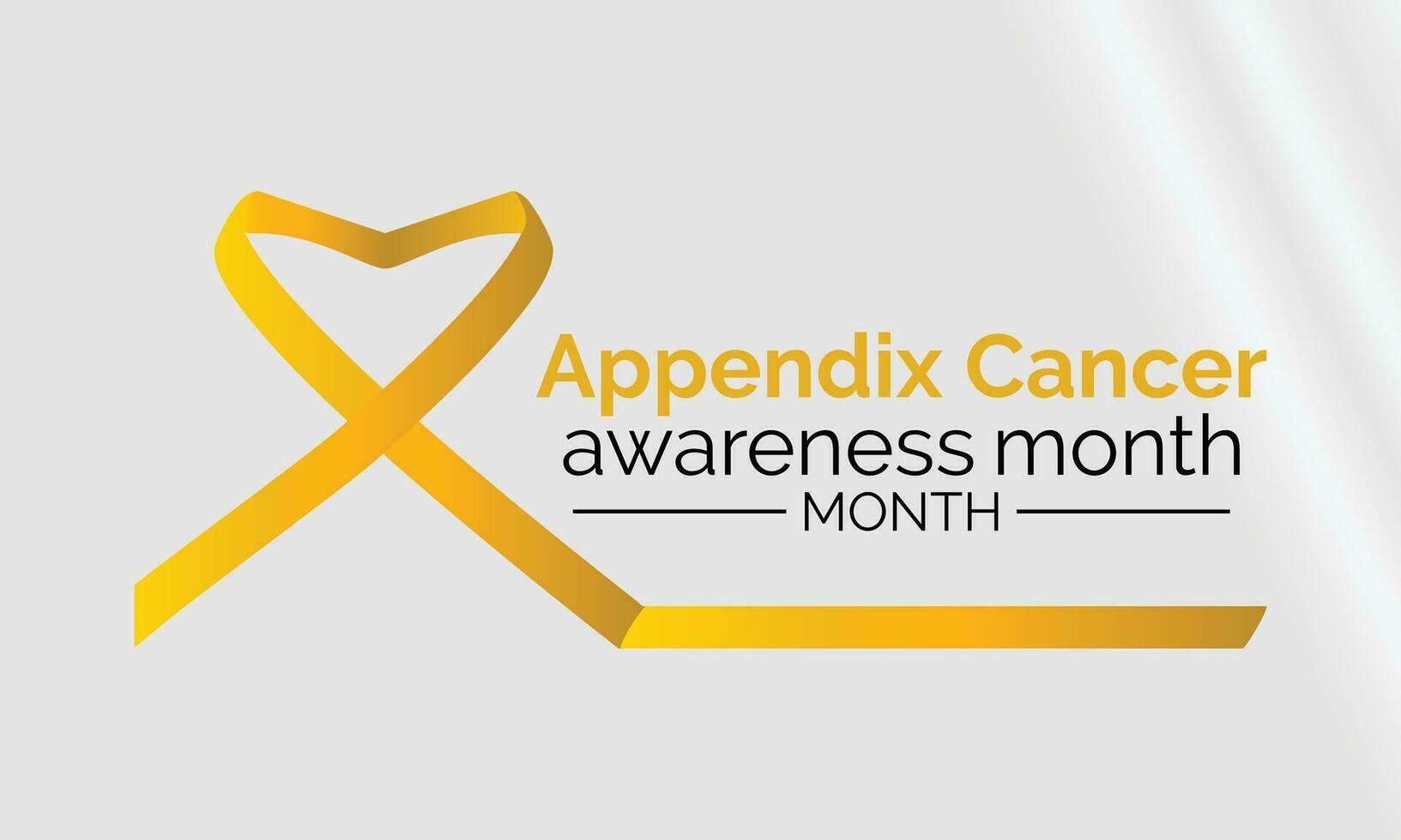 Appendix cancer awareness month. Calligraphy Poster Design. White background vector