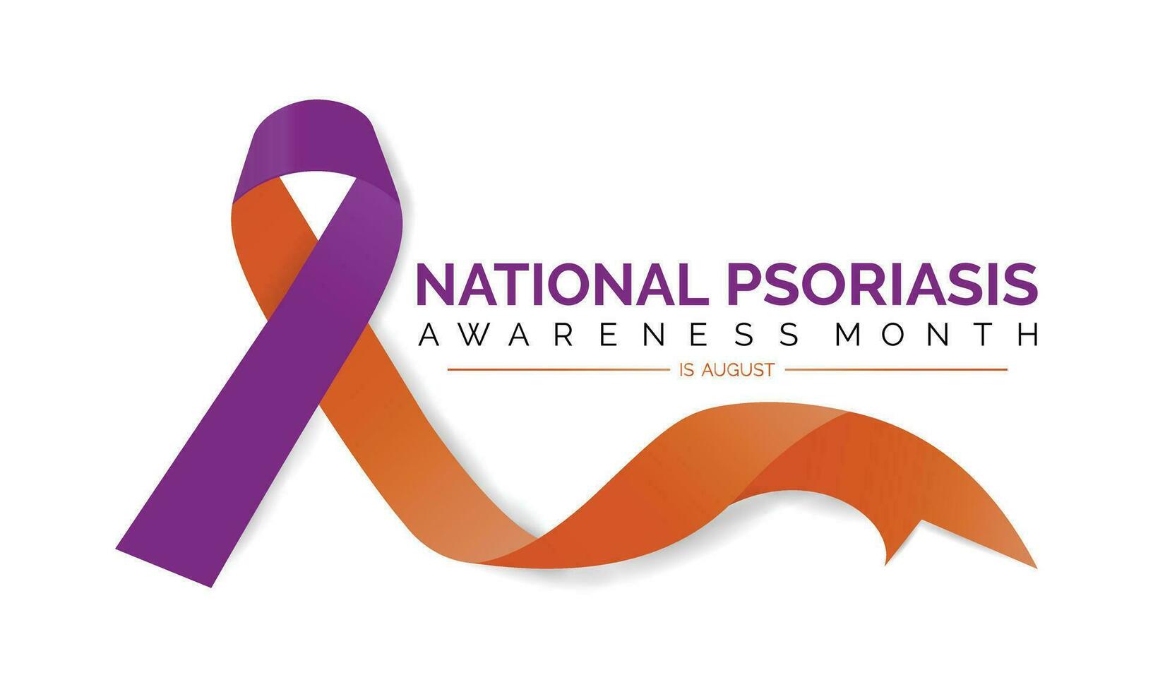 Psoriasis Awareness Month observed in AUGUST.  Poster  and banner design template. vector