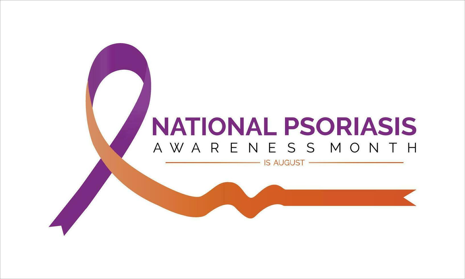 Psoriasis Awareness Month observed in AUGUST.  Poster  and banner design template. vector