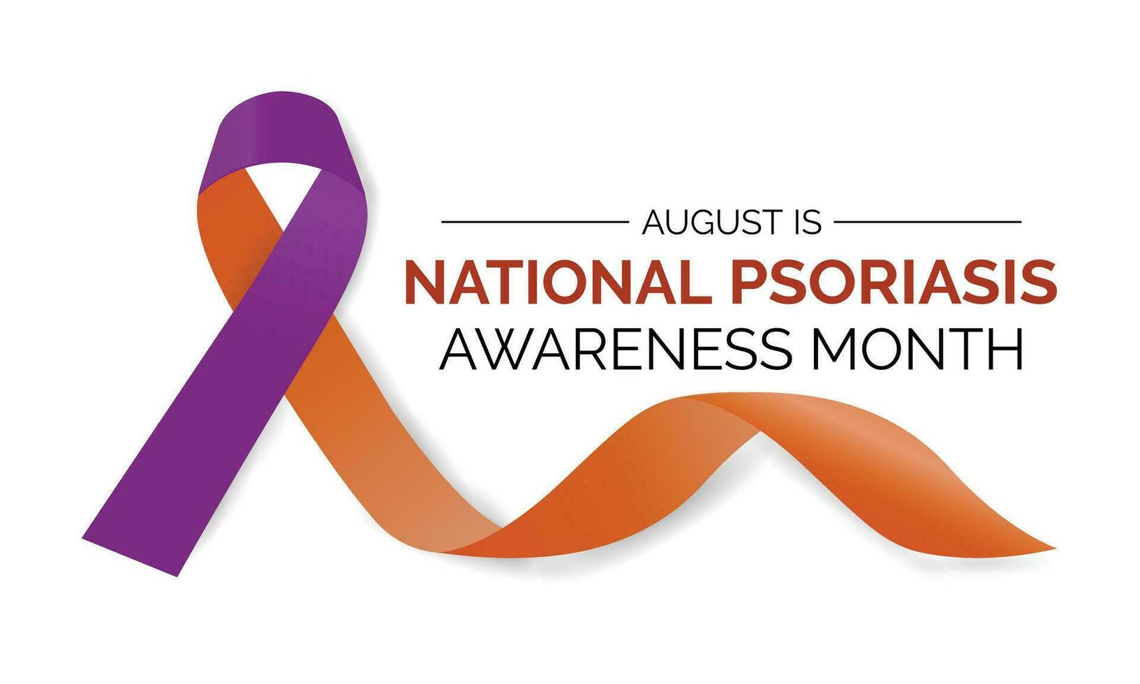 Psoriasis Awareness Month observed in AUGUST.  Poster  and banner design template. vector