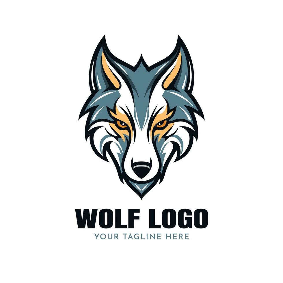 lobo ilustración logo vector modelo