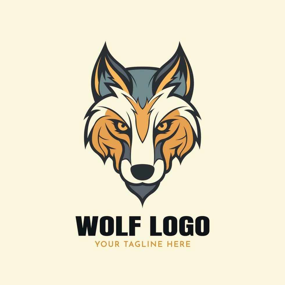 lobo ilustración logo vector modelo